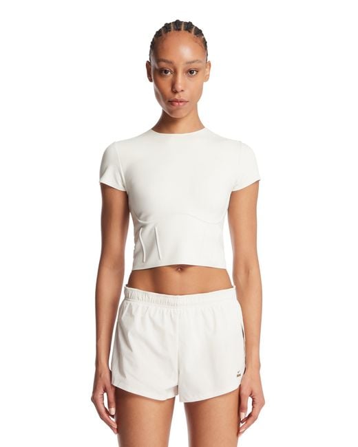 Nike White Skims Cropped Corset T-Shirt
