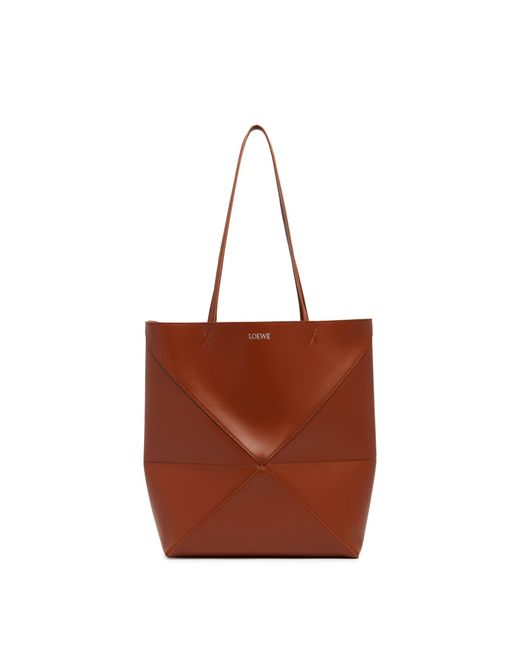 Loewe Brown Medium Puzzle Fold Tote Bag