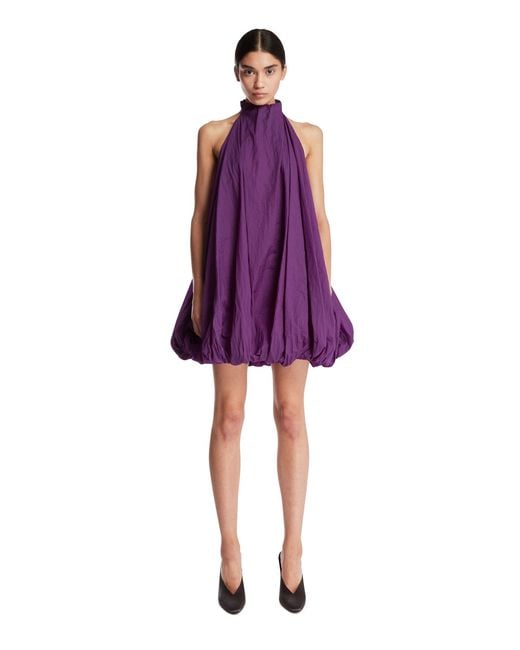 Alaïa Purple Nylon Balloon Dress