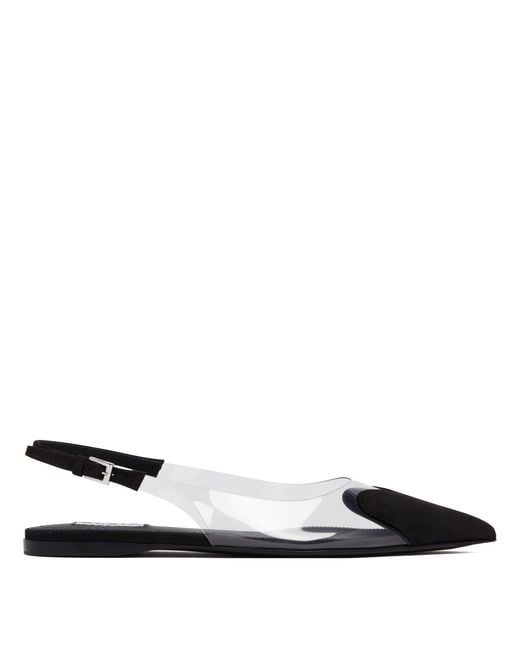 Slingback Flat Le Coeur Nere di Alaïa in White