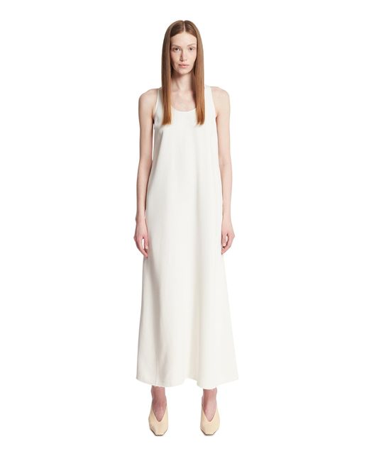 Totême  White Crewneck Viscose Dress