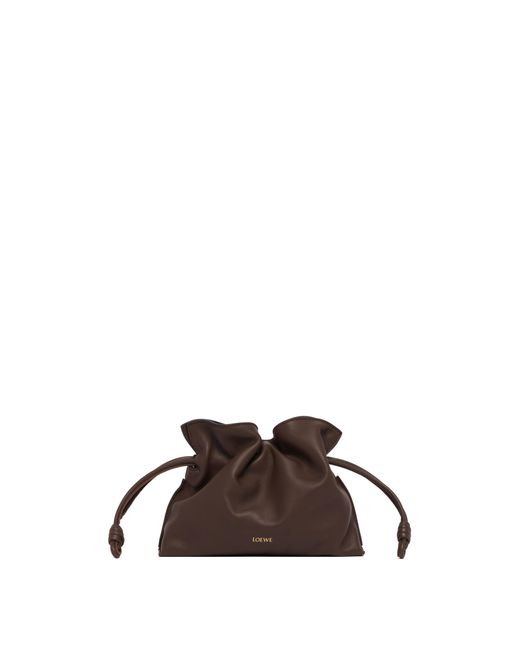 Loewe Brown Mini Flamenco Clutch Bag