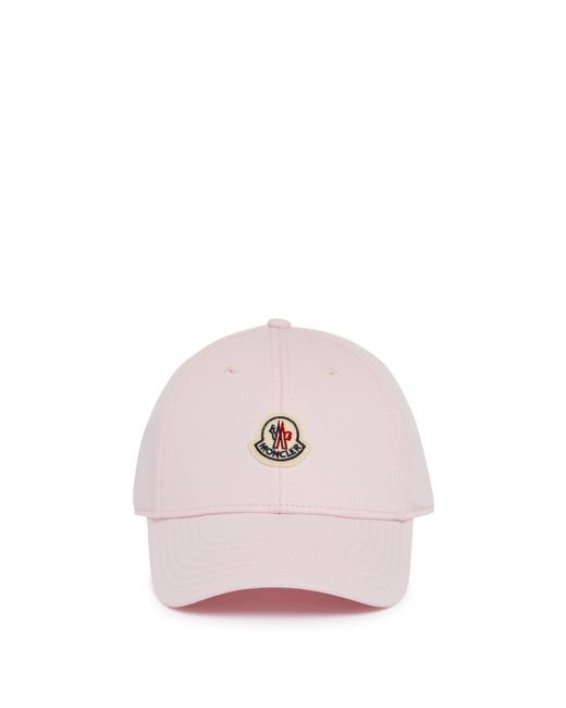 Moncler Pink Cotton Logo Cap
