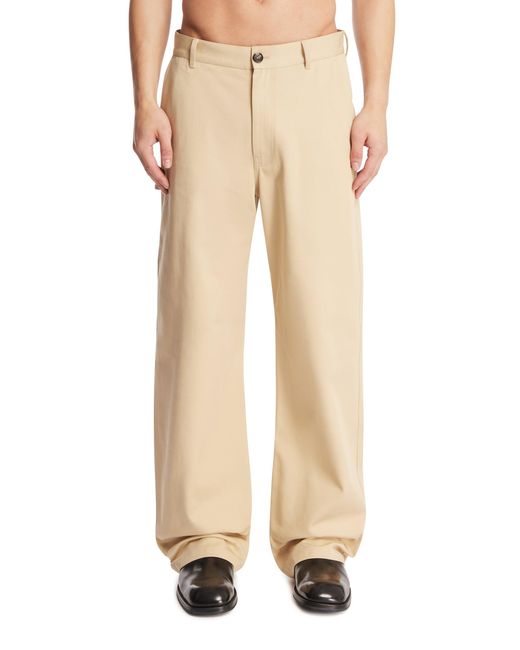 Loewe Natural Cotton Twill Trousers for men