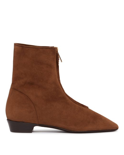 Herbert Levine Brown Easy Does It Suede Ankle Boots