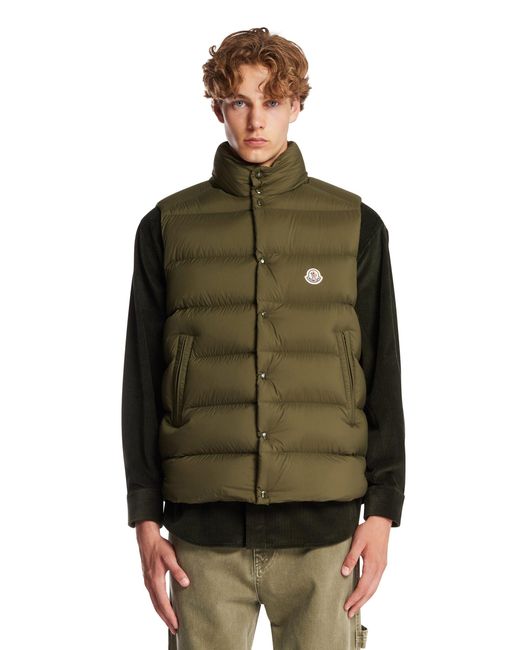 Moncler Green Tibb Padded Vest for men