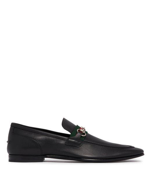 Gucci Black Leather Como Loafers for men