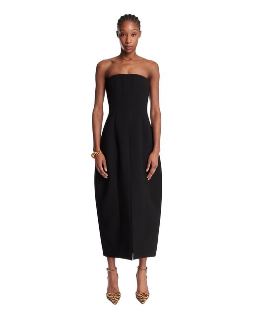 Alaïa Black Rounded Wool Dress