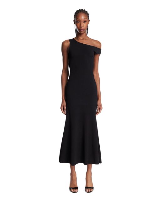 FFORME Black Off-Shoulder Midi Dress
