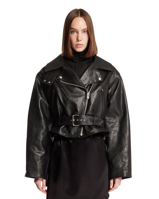 Alaïa Black Leather Biker Jacket