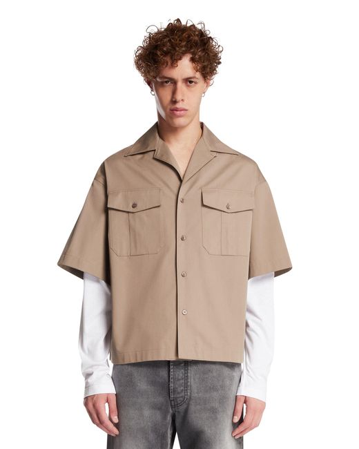Balenciaga Natural Paneled Shirt for men
