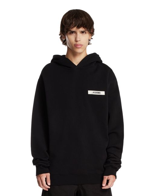 Jacquemus Black Le Hoodie Gros Grain for men