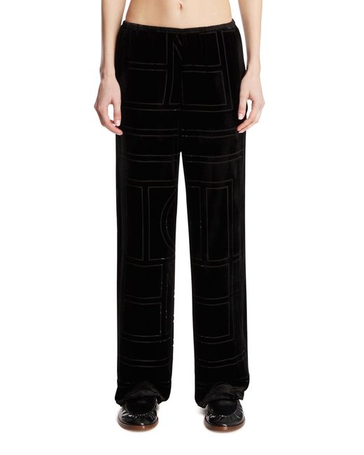 Totême Black Monogram Trousers