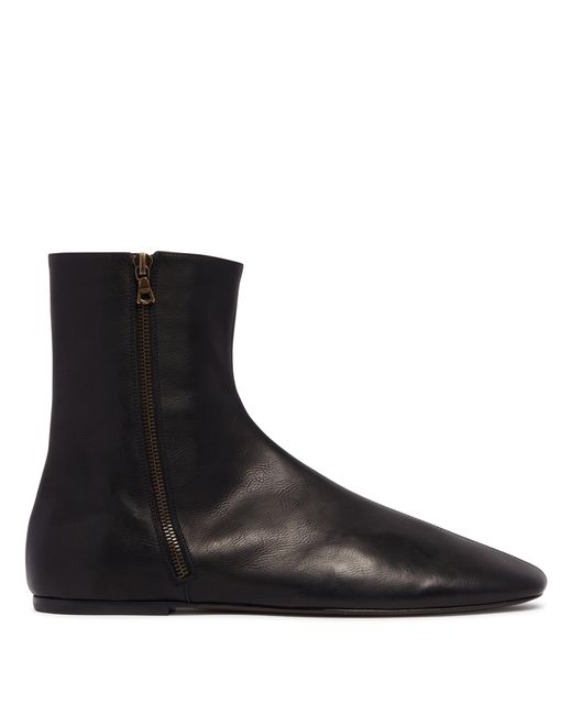 Dries Van Noten Black Pointed Ankle Boots for men