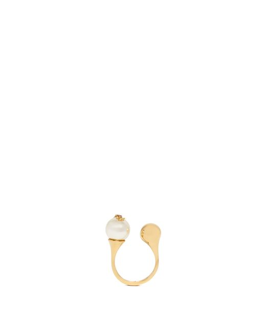 Saint Laurent Metallic Double Sphere Ring