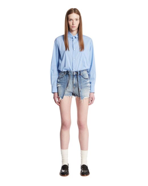 Alexander Wang Blue Denim Skort Romper