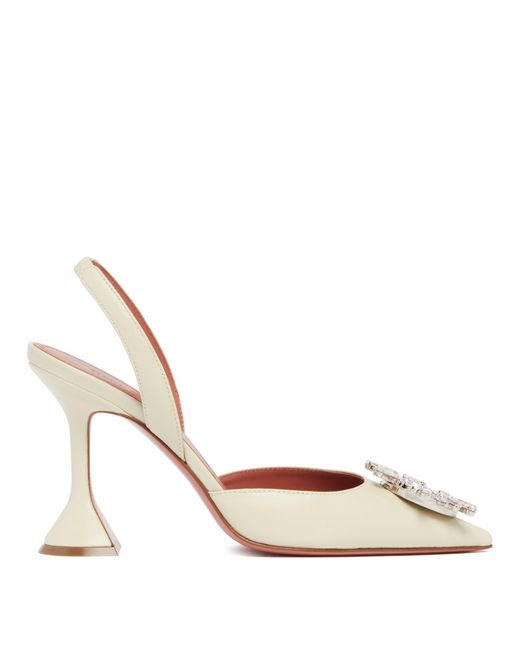 AMINA MUADDI Metallic Begum Leather Pumps