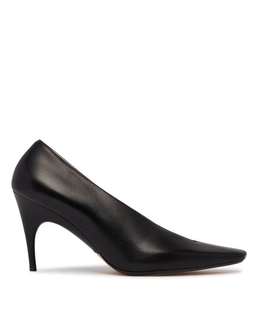 Balenciaga Black Leather Duchesse Pumps