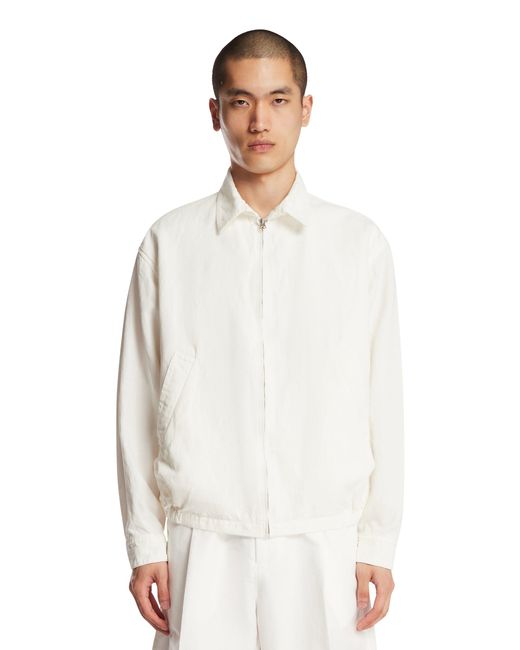 Kaptain Sunshine White Gaba Zip Blouson Jacket for men