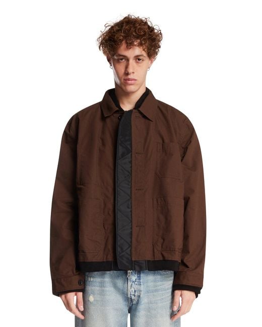 Sacai Brown Wool Blend Jacket for men