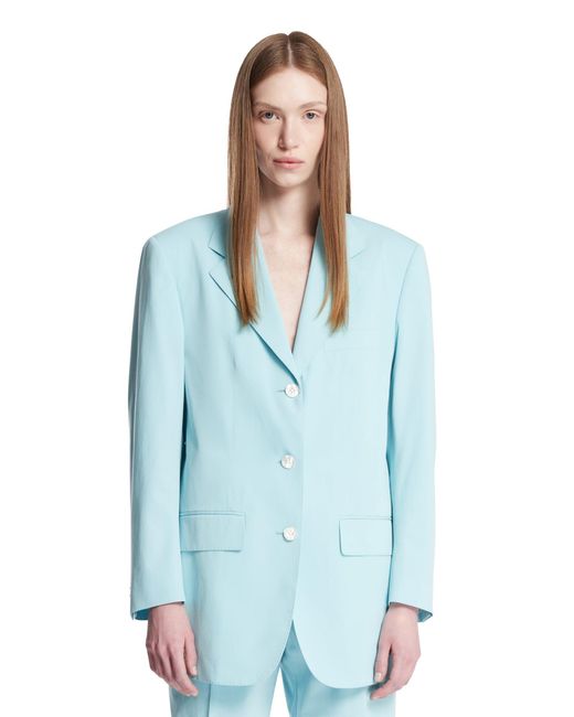 Umit Benan Blue Single-Breasted Blazer