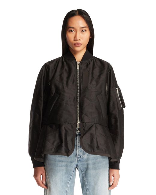Giacca Con Baschina Nera di Sacai in Black