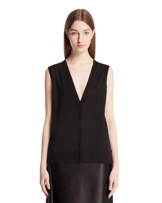 The Row Black Neel Cashmere Vest