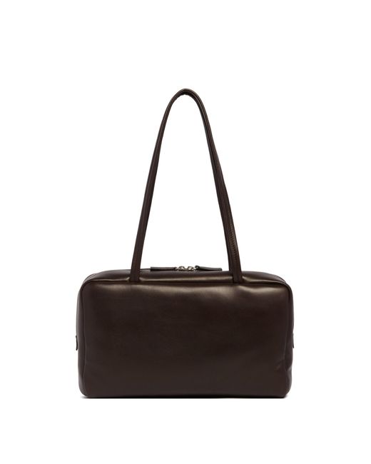 The Row Black Astra Leather Bowling Bag