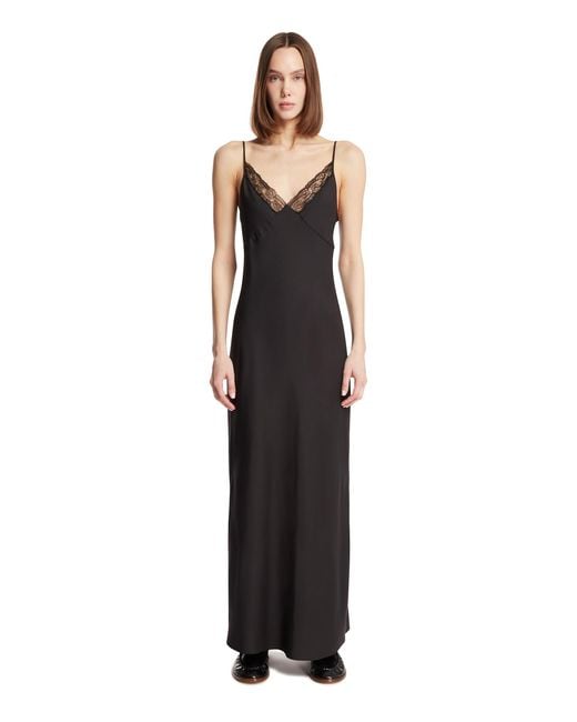 The Row Black Silk And Lace Dress