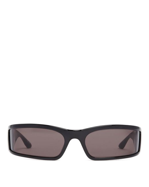 Balenciaga Gray Sunset Rectangle Nylon Sunglasses