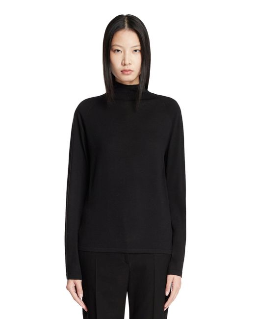 Maglione A Collo Alto Nero di The Row in Black