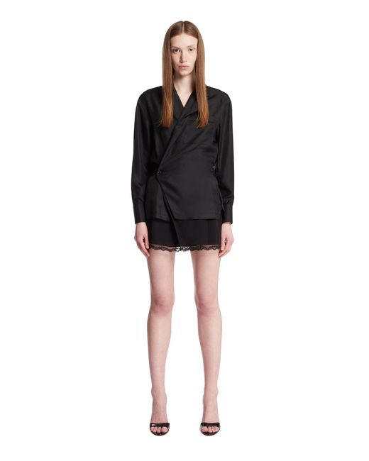 Alexander Wang Black Mini Wrap Dress
