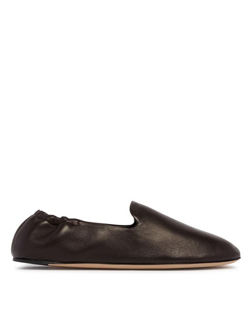 The Row Brown Casa Slipper Loafers