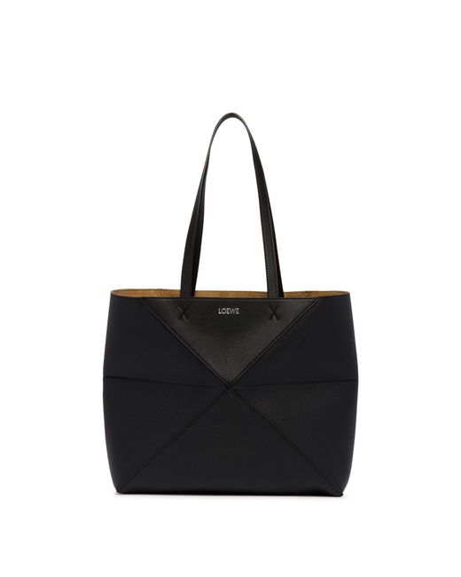 Loewe Black Medium Fold Puzzle Tote Bag