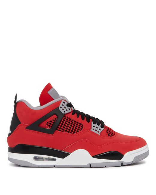 Nike Red Air Jordan 4 Retro Toro Bravo Sneakers for men