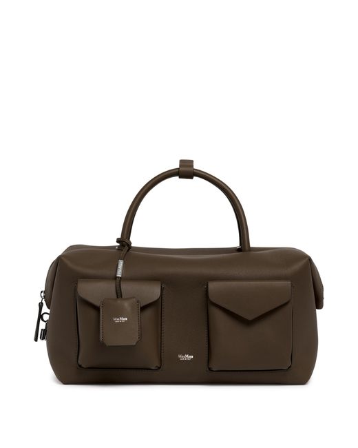 Max Mara Brown Holdall Cargo Large Bauletto Bag