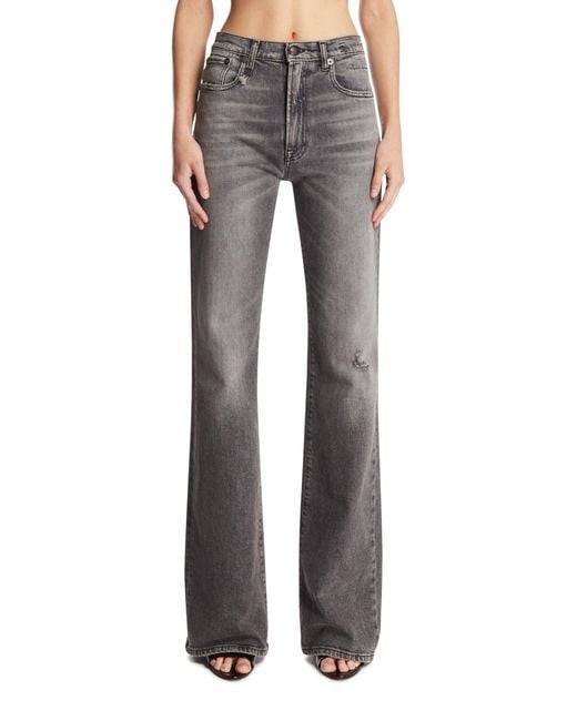 R13 Gray Jane Five-Pocket Jeans