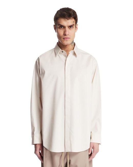 Camicia A Maniche Lunghe di Fear Of God in White da Uomo