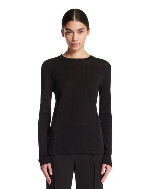 The Row Black Dantea Cotton T-Shirt