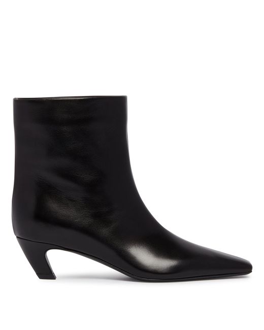 Khaite Black Arizona Ankle Boots