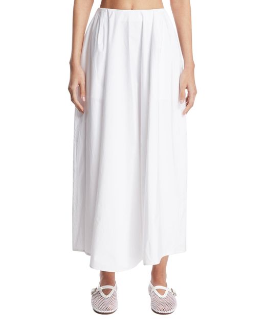 Carven White Poplin Tulip Skirt