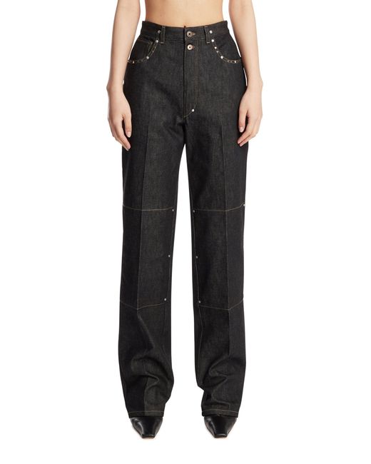 Lemaire Black Studded Jeans