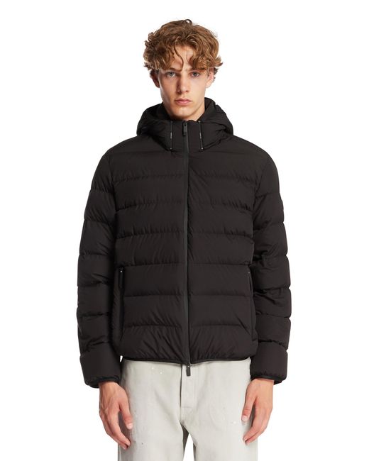 Moncler Black Hooded Down Jacket for men