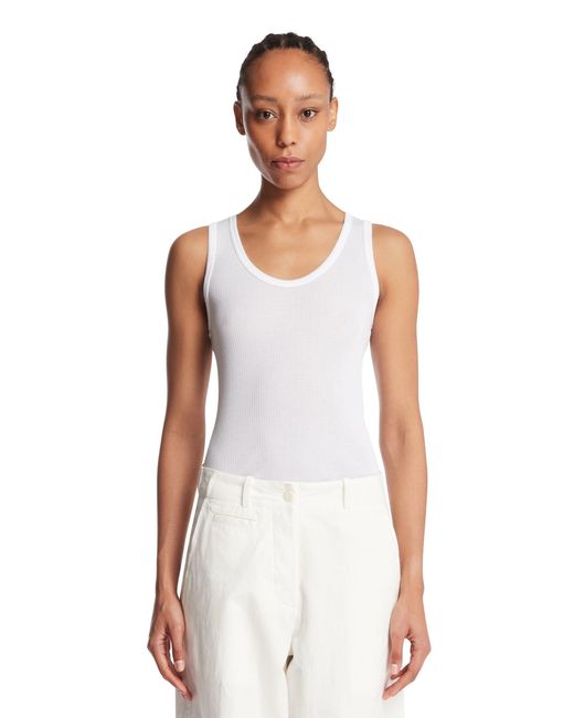 The Row White Cendrea Top