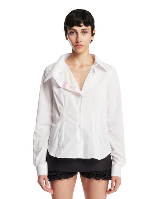 JULIE KEGELS Red Asymmetric Cotton Shirt