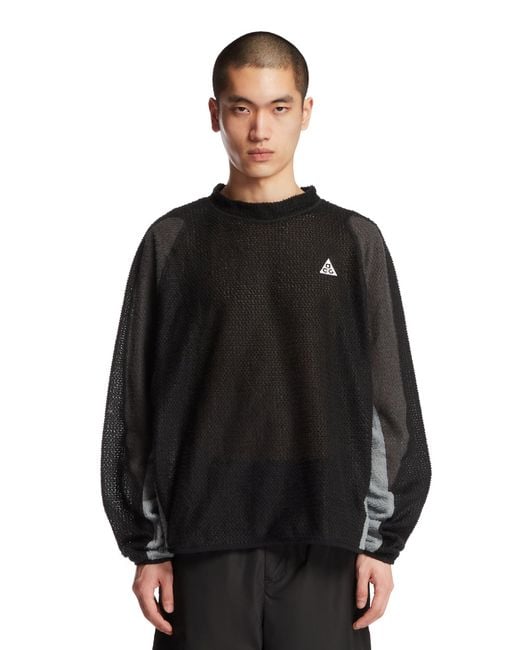 Nike Black Acg Wolf Lichen T-Shirt for men