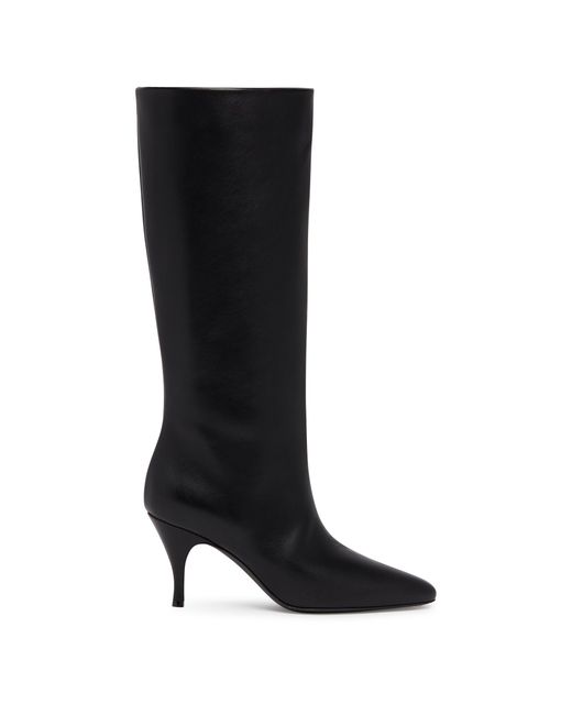 Herbert Levine Black Leather Silhouette Boots
