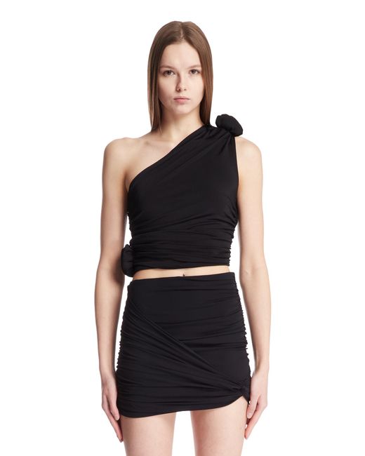 Magda Butrym Black One-Shoulder Top