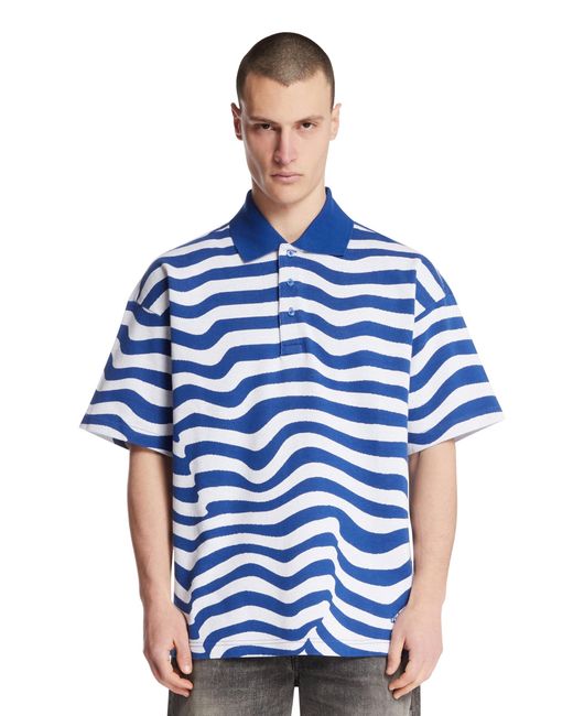 Napapijri Blue X Martine Rose Ego Pique Short-Sleeve Polo for men
