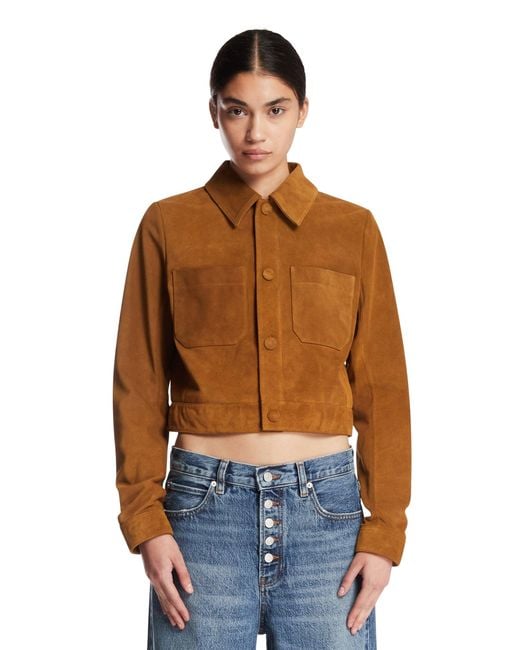 FRAME Blue The Suede Small Jacket
